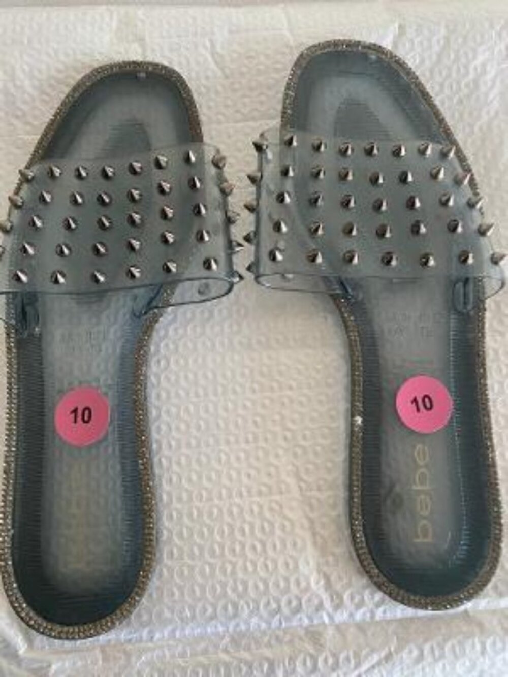 Bebe Spiked Slides